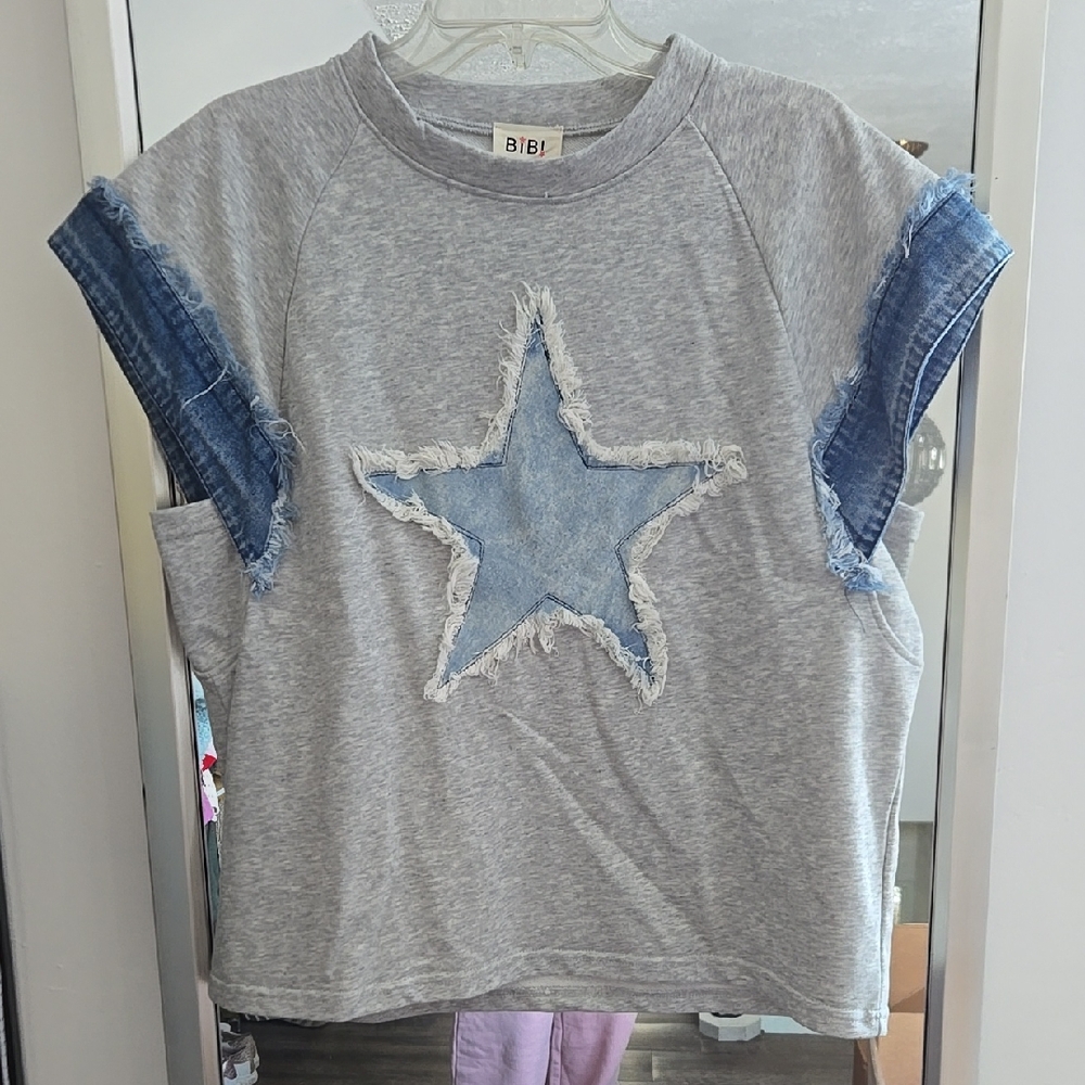 BiBi cap sleeve sweatshirt New with tags
